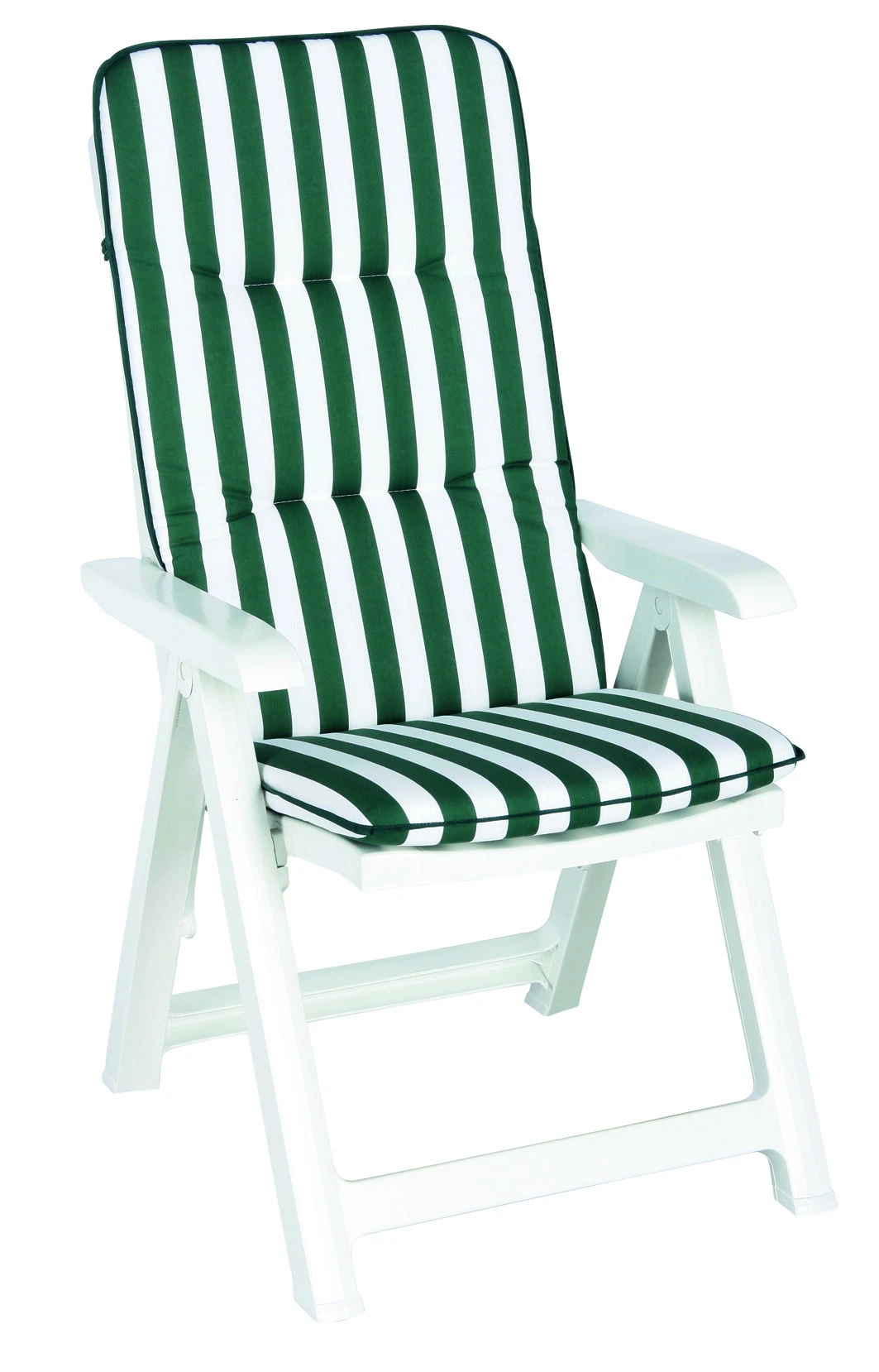 Best Hochlehnerauflage Grün/weiß, Ca. 120 X 50 X 6 Cm