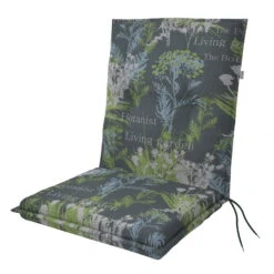 Doppler Niederlehnerauflage '2913', Grün-blau-natur, Ca. 100 X 48 X 6 Cm