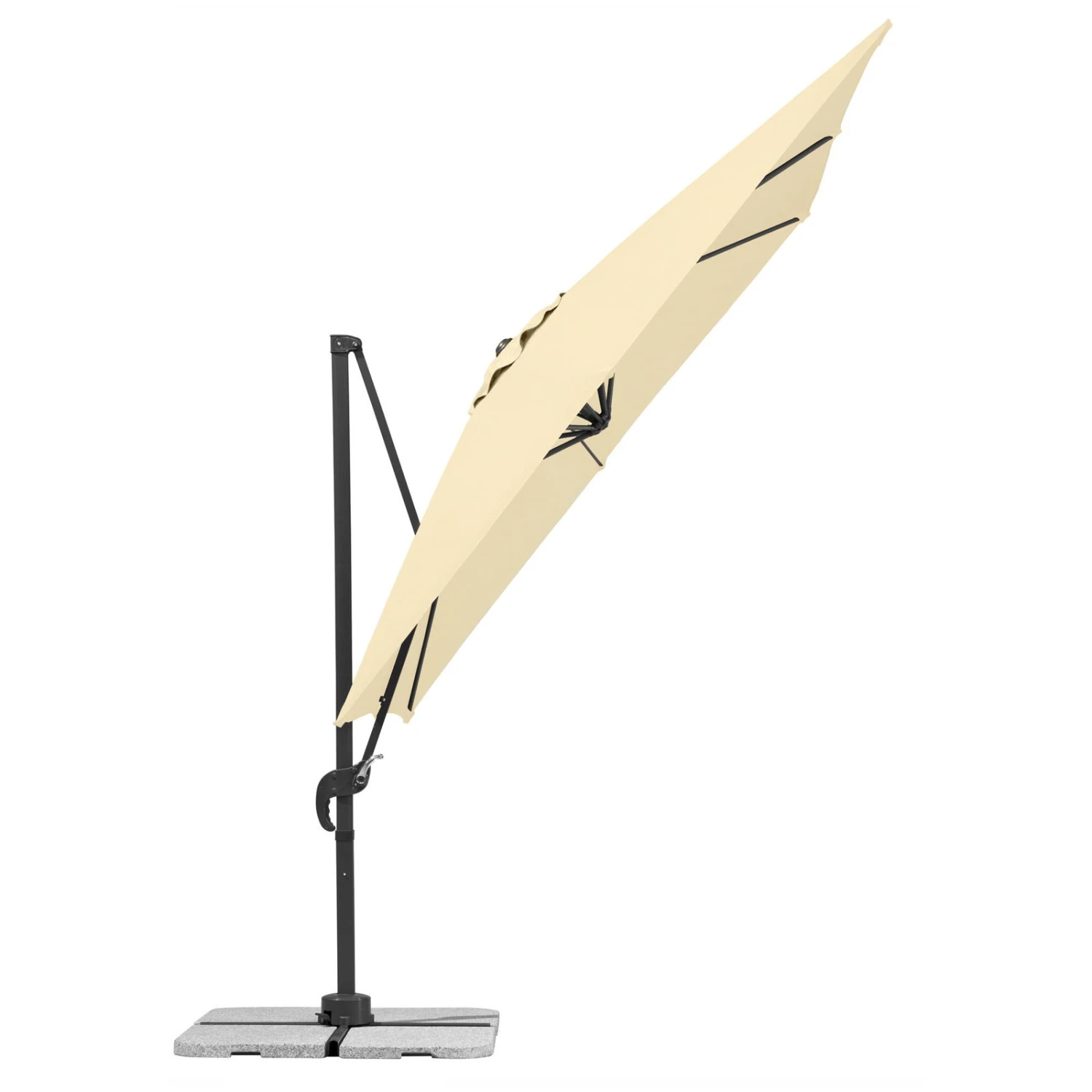 Sonnenschirm 'Rhodos Junior', 270 X 270 Cm, Natur â Bild 4