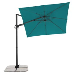 Doppler Pendelschirm 'Derby DX', Petrol, Ca. 210 X 210 Cm