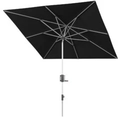 KNIRPS Kurbelschirm 'Apoll', Schwarz, Ca. 240 X 240 Cm