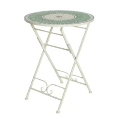 Bistro-Klapptisch 'Vigo', Grün Mit Blumenmosaik