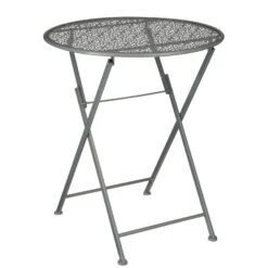 Klapptisch 'Thalia', Dunkelgrau, Ca. Ø60 X H70 Cm