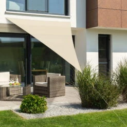 Sonnensegel 'Lanzarote', 400 X 400 X 300 Cm, Natur