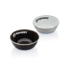 Petromax 2 Emaille Schalen, Schwarz, Volumen Ca. 600 Ml