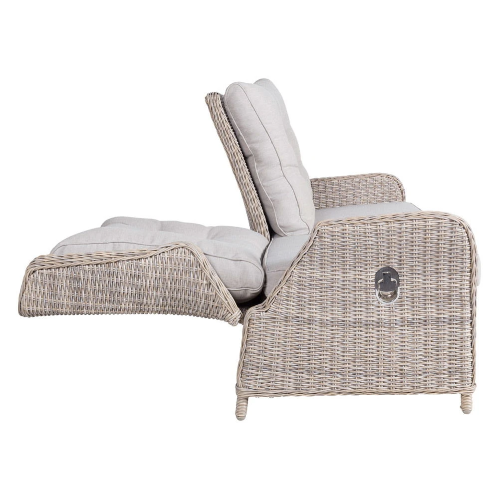 Kölle Geflechtbank 'Heidelberg' 2,5 Sitzer, Inkl. Auflage Stone Grey – Bild 6